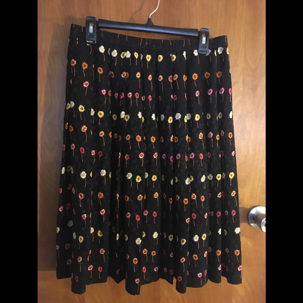 Silk Skirt with Flowers